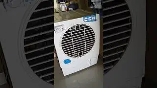 wood wool grass cooler delivering 27&deg; 🥶🥶 cool air with humidity control. 1500 watt fan regulator.