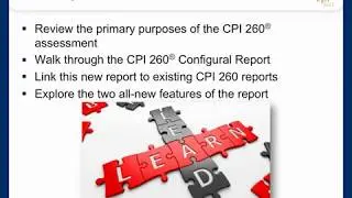 CPI 260® Configural Report Introduction - Leadership Development Tool
