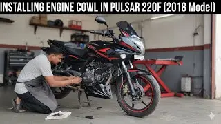 Installing engine guard (engine cowl) In Pulsar 220F (2018 Model) || Harsh Yadav ||