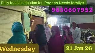 Need and poor family daily food distribution in roti Bank