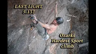 LAST LIGHT 5.13 | Ozark's Hardest Sport Climb | IOWA Limestone