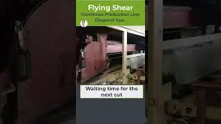 Flying Shear in Continuous Chipboard Production Line #shorts