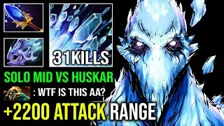 How to Solo Mid AA Against Huskar 2200 Attack Range Unlimited Chilling Touch Longest Range Dota 2