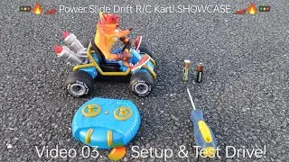 🚥🔥🏎️Crash Bandicoot Power Slide Drift R/C Kart! SHOWCASE🏎️🔥🚥  Video 03 🥭 Initial Setup & Test Drive