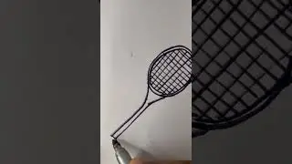 Tennis racket drawing easy#shortvideo#art#3d