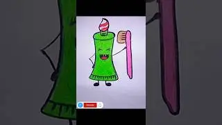 How to draw toothbrush and toothpaste #drawing #art #shorts