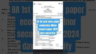 BA 1st year davv paper indian economics Minor second paper 2024 davv university