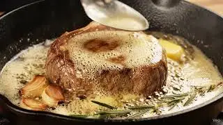 Sizzling Sounds: Butter-Basting a Perfect Filet Mignon #cooking #steak #sizzling #food