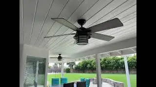 Lantern Bay Outdoor with LED Light 54 inch Onyx Bengal #fans #outdoorfan #patio