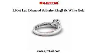 1.00 CT Lab Diamond Solitaire Ring | 18K White Gold 💎✨