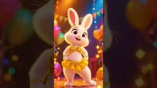 Pixar-Style Bunny Belly Dancing with AI | Unreal Animation #cartoon #disney #funny #love #bunny