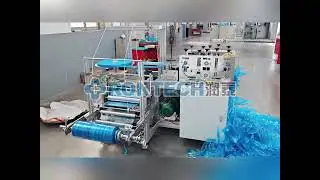 Disposable plastic shoe cover machine