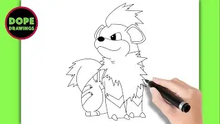 How to Draw Arcanine #htdraw #arcanine #pokemon