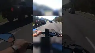 Tailgating Truck Driver Almost SANDWICHES Motorcyclist Against Guardrail
