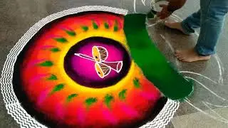 Welcome rangoli for our training session in Hyderabad.