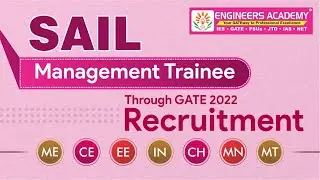 SAIL Recruitment 2022 | SAIL Management Trainee Recruitment Through GATE-2022 | SAIL Vacancy 2022