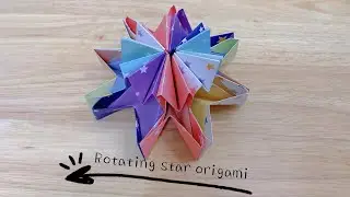 Origami | Rotating star| easy and fun origami | kids craft | love it!!💕