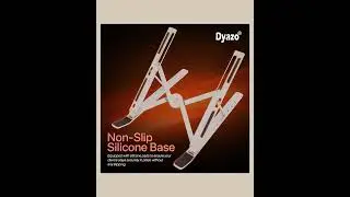 Dyazo 6 Angles Adjustable Aluminum Ergonomic Foldable Portable Tabletop Laptop/Desktop Riser Stan...