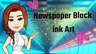 Newspaper black ink art....