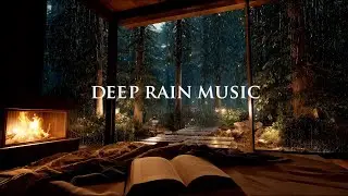 Cozy Cabin Rain & Fireplace Sounds 🌧️ Sleeping Music for Insomnia, Study & Deep Sleep (3Hours)