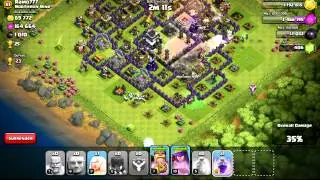 Clash of Clans massive Giant / Max Witch attack
