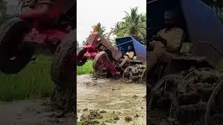 EXTREME Tractor Stuck in Mud, Shocking Front Wheels in the Air!