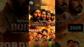 Border 1997 vs Border 2 (2026) Cast Salary Comparison 💰 | Then vs Now #shorts