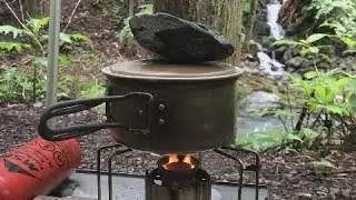 MSRドラゴンフライで炊飯。野営キャンプでカレー旨かった！【ガソリンストーブ】