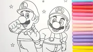 Super Mario Bros Coloring Book Pages Nintendo Mario Luigi Princess Peach Toad Yoshi Wario Birdo