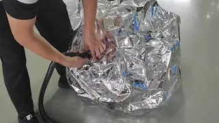 How to inflate giant inflatable mirror balls ?