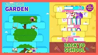 Block game Cowy and billy garden and school(new game)Lingokids|Boopanpankids