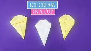 Оригами мороженное мастер класс Origami ice cream tutorial