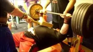 Christopher Melillo - Single Ply Powerlifting Bench Press Training 5/11/13 @ KPG -