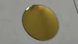 Lithium Tantalate LiTaO3 crystals double side polished  1 Side 50 nm Cr + 100nm Au Coating