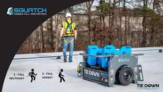 The Ultimate 4-User Non-Penetrating Mobile Fall Protection System - Tie Down Squatch Demo Video