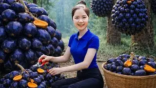 Harvesting 1000+KG of forgotten PALM fruit from the deep forest - Cooking traditional dishes.