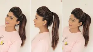 1 minute perfect High ponytail with Puff  | Tips & Tricks | Rinkal Soni