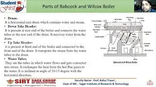 working of Babcock and Wilcox boiler By Prof. Rahul Tiwari