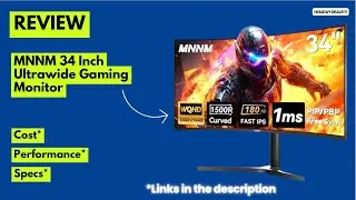 Обзор 34-дюймового ультраширокого игрового монитора MNNM | 3440x1440 WQHD, 180 Гц, 1 мс, FreeSync...