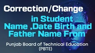 how to change name in diploma | change in name from pbte | Correction in name