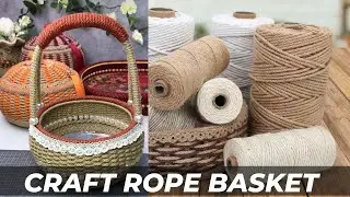 DIY Home Decor Crafting Custom Baskets with Jute Rope #diy #handmade #craft