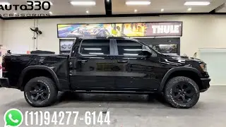 Estribo Lateral Autom&aacute;tico Retr&aacute;til instalado na Ram 1500 Com Rambox - Auto330 Acess&oacute;rios 