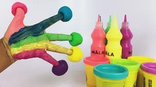 Finger Family Little Baby Song | Playdoh Colorful Painting | Kids Learning |Bingotwins TV