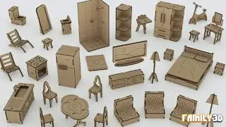 Instructivo set de muebles para casita de muñecas - Family3D