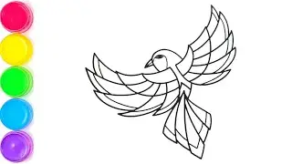 How to draw  Magpie | Easy Drawing,Painting & Colouring for Kids #youtubeshorts #draw #drawing