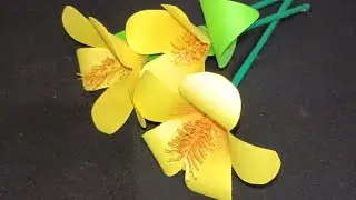 This Amazing How-To Tutorial Shows You How To Make Yellow Bell Paper Flower!