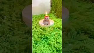 How To Make a Cute Snowman Candle! ⛄🕯️✨candlemaking #craft #creative #shorts #diy  #christmasdecor