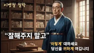 【이병철 어록】 남들에게 존중받는 사람과 무시당하는 사람의 결정적인 1가지 차이  │ 책과사람│ 인생철학