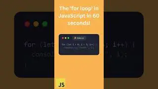 How a For Loop Works in JavaScript (in 60 Seconds!)