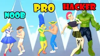 NOOB vs PRO vs HACKER in Girls Attack! Join & Clash